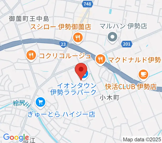 村井楽器ララパークセンターの地図