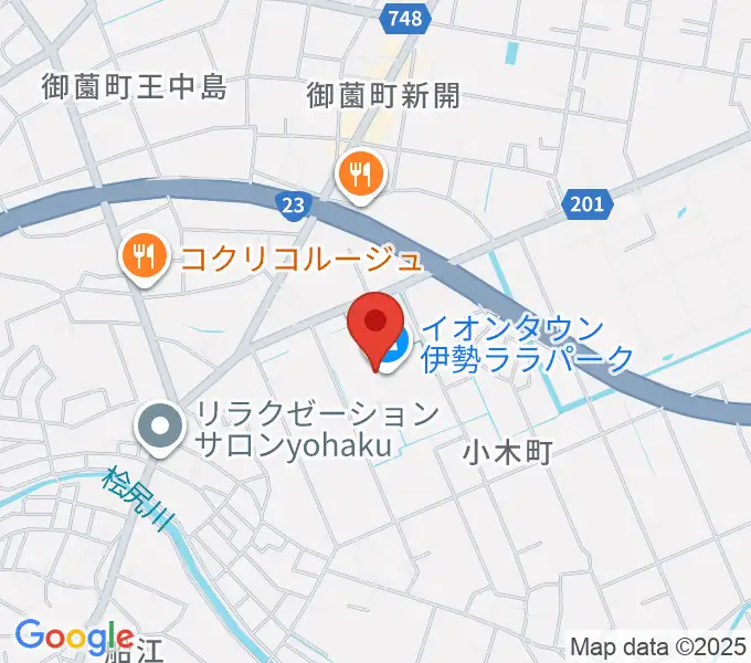 村井楽器ララパークセンターの地図
