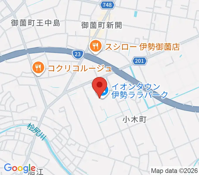 村井楽器ララパークセンターの地図