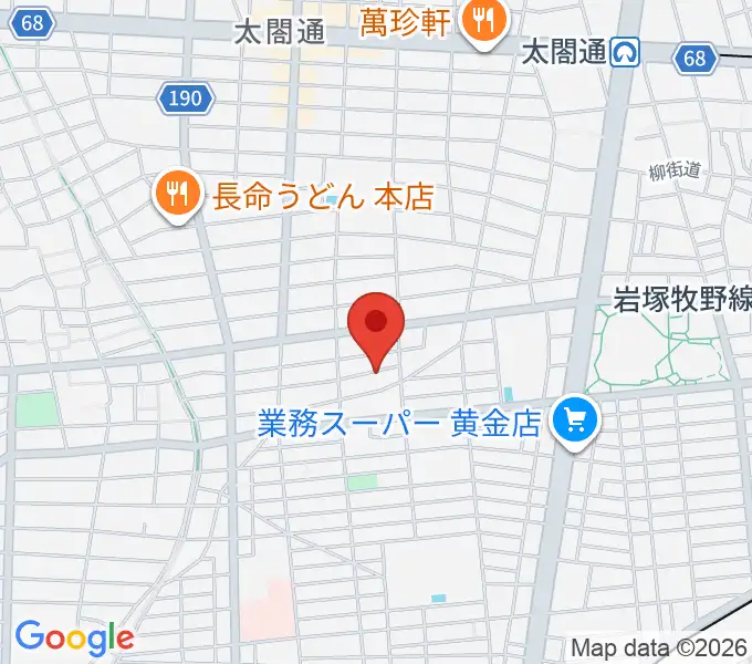 山口ギター音楽院の地図