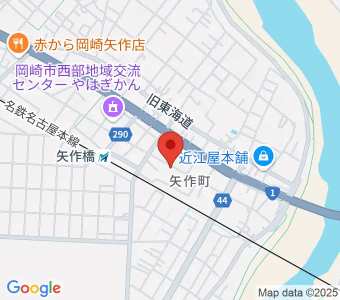 パピーミュージックスクール岡崎矢作教室の地図