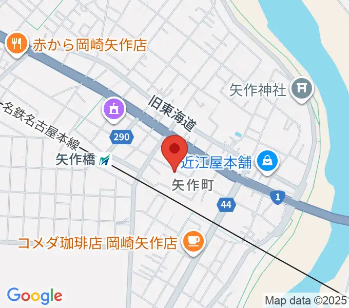 パピーミュージックスクール岡崎矢作教室の地図