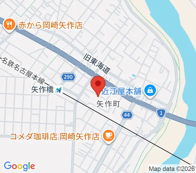 パピーミュージックスクール岡崎矢作教室の地図