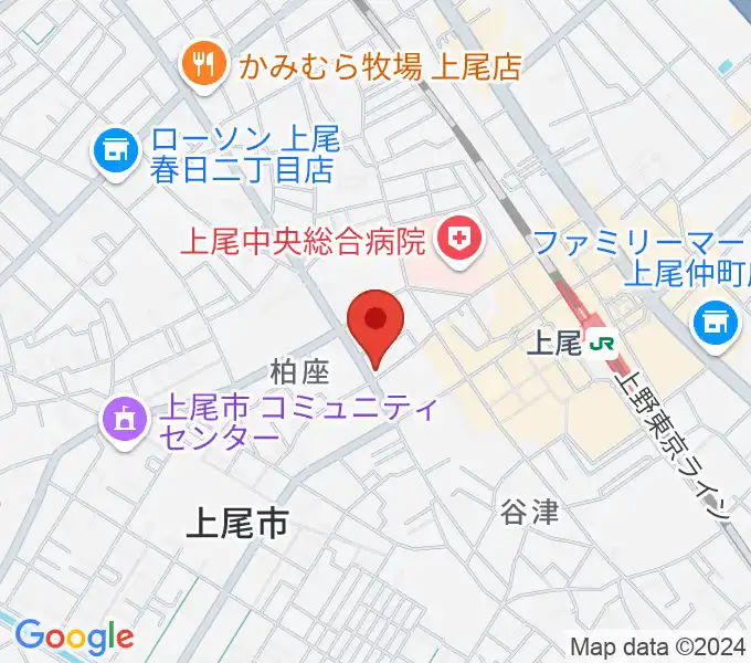 平山ピアノ教室の地図