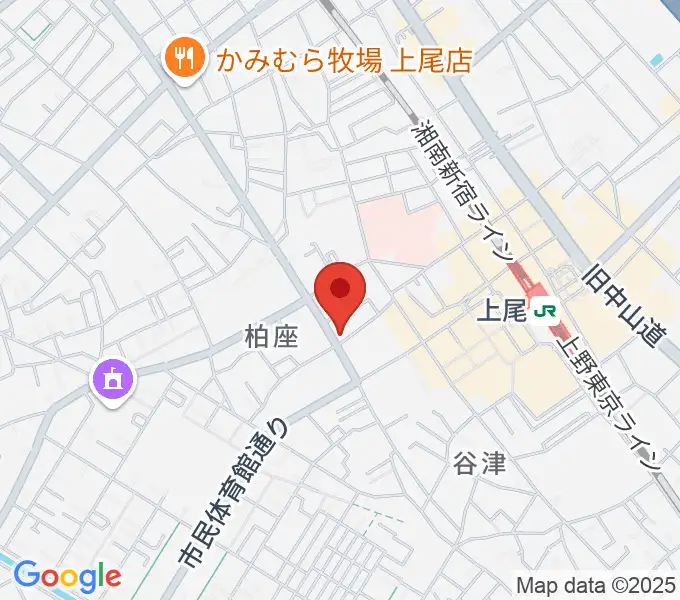 平山ピアノ教室の地図