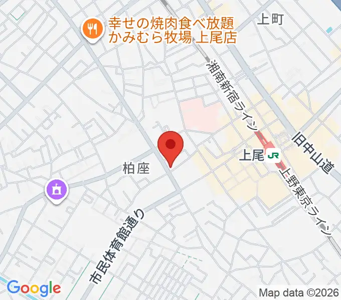 平山ピアノ教室の地図
