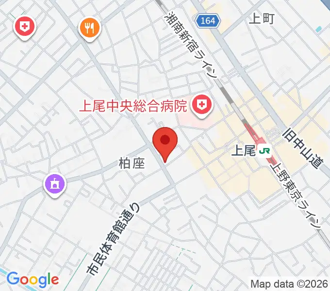 平山ピアノ教室の地図