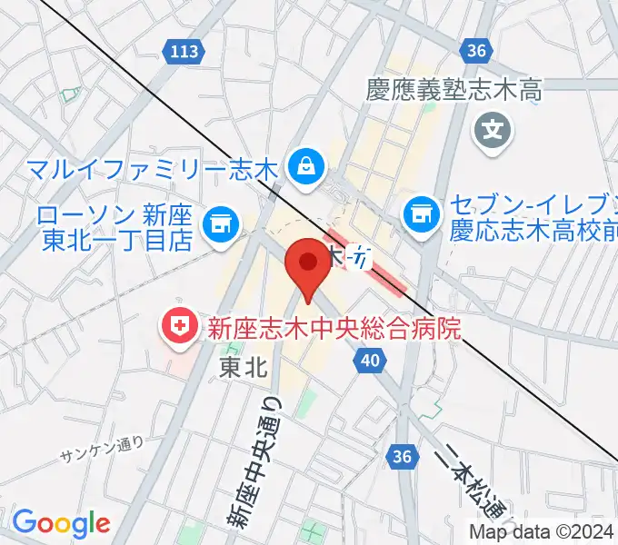 ギタースクールTSGの地図