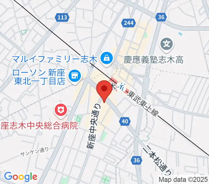 ギタースクールTSGの地図