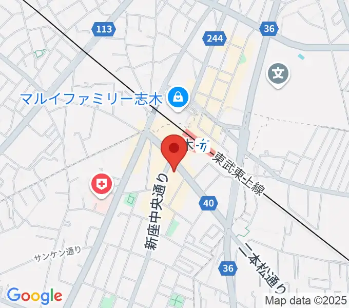 ギタースクールTSGの地図