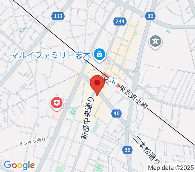 ギタースクールTSGの地図