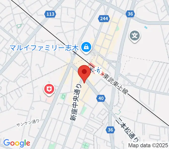 ギタースクールTSGの地図