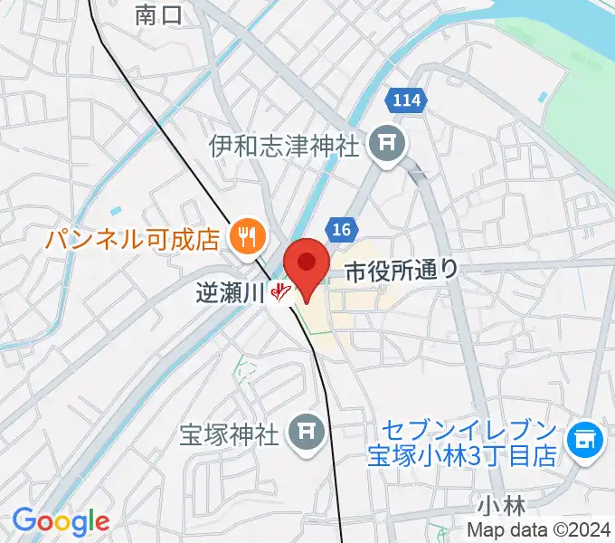 J.カレッジの地図