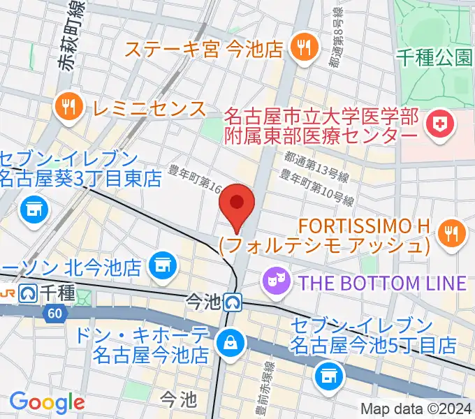 名古屋芸術音楽学院の地図