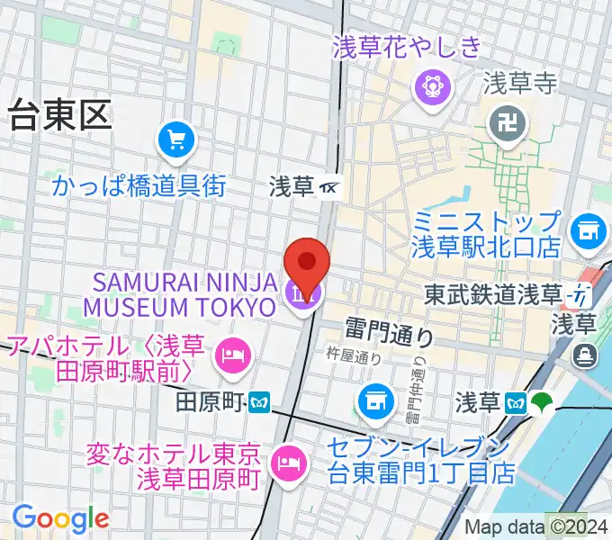 宮本卯之助商店 西浅草店の地図