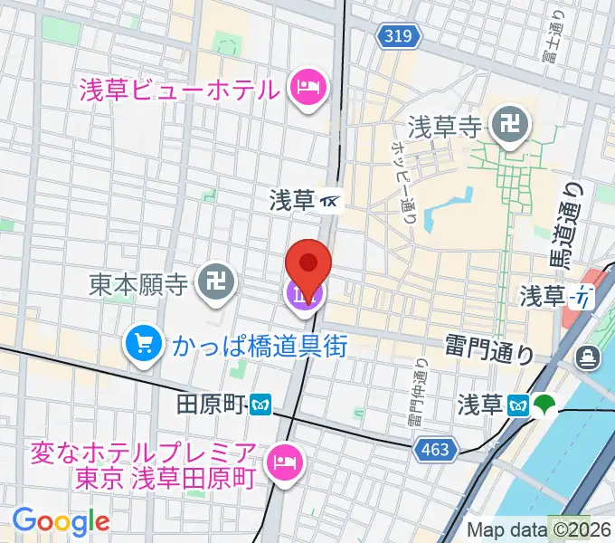 宮本卯之助商店 西浅草店の地図