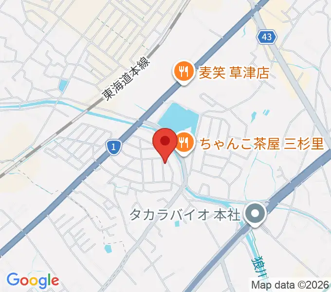音楽教室ひまわりミュージックの地図