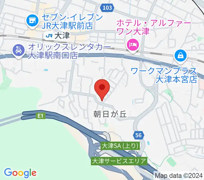 安井ピアノ教室の地図