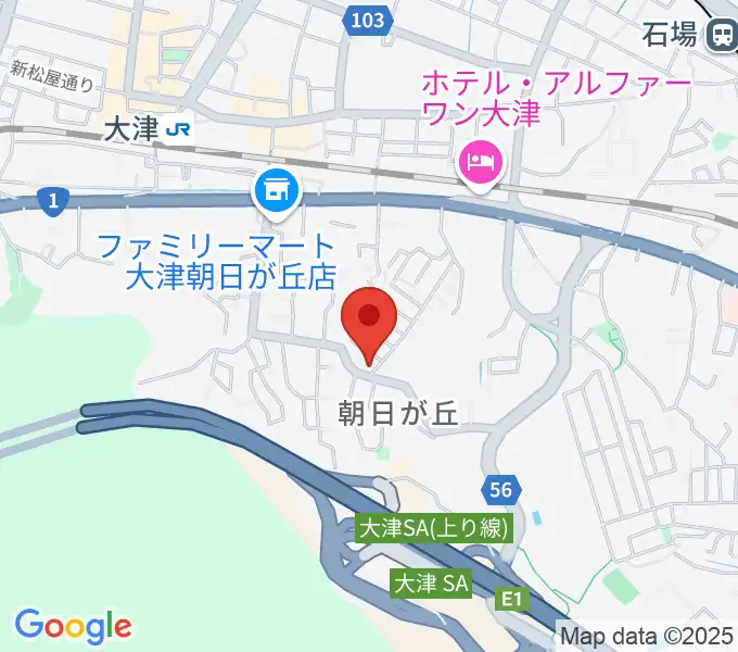 安井ピアノ教室の地図