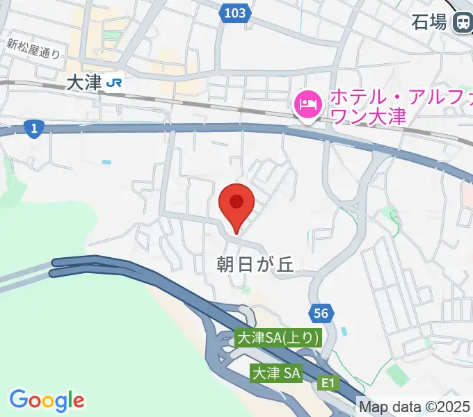 安井ピアノ教室の地図