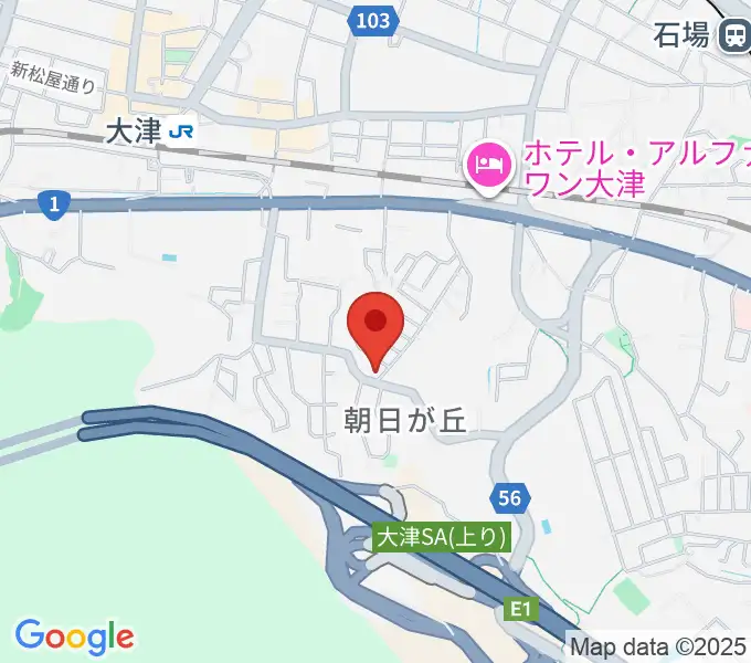 安井ピアノ教室の地図
