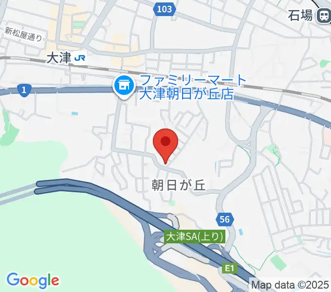 安井ピアノ教室の地図