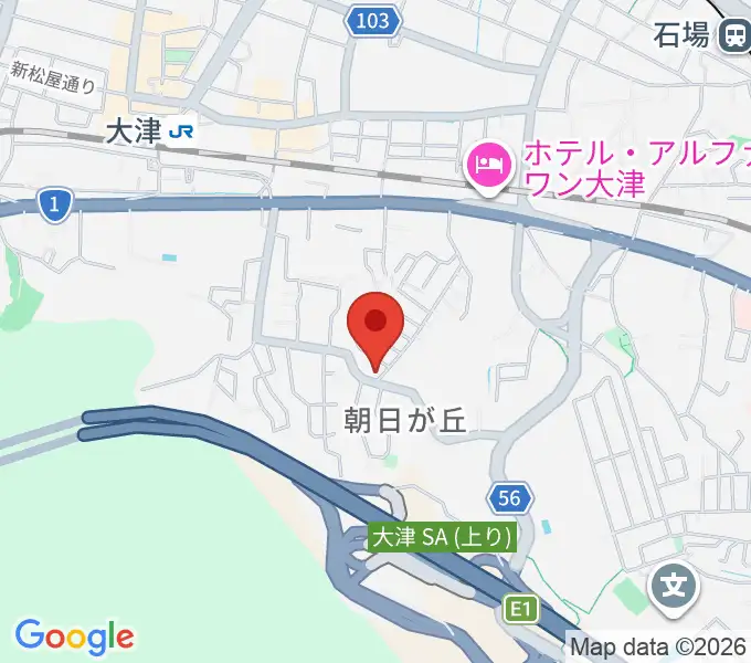 安井ピアノ教室の地図