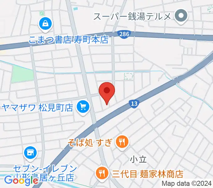 古原ピアノ教室の地図