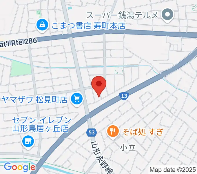 古原ピアノ教室の地図