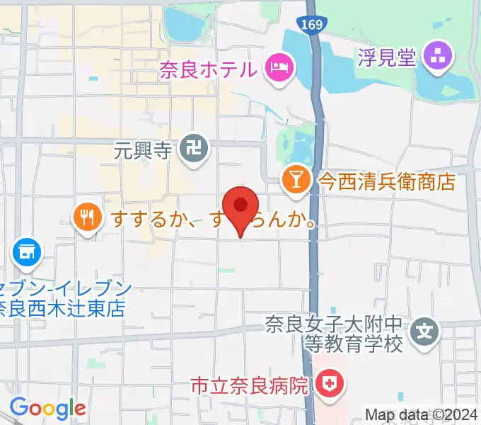 ならまち まつもりピアノ教室の地図