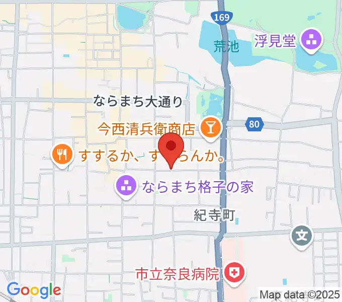 ならまち まつもりピアノ教室の地図