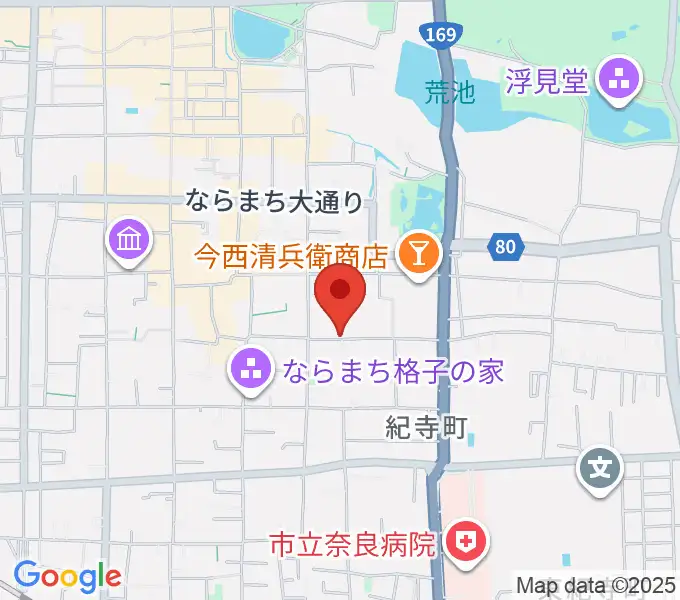 ならまち まつもりピアノ教室の地図