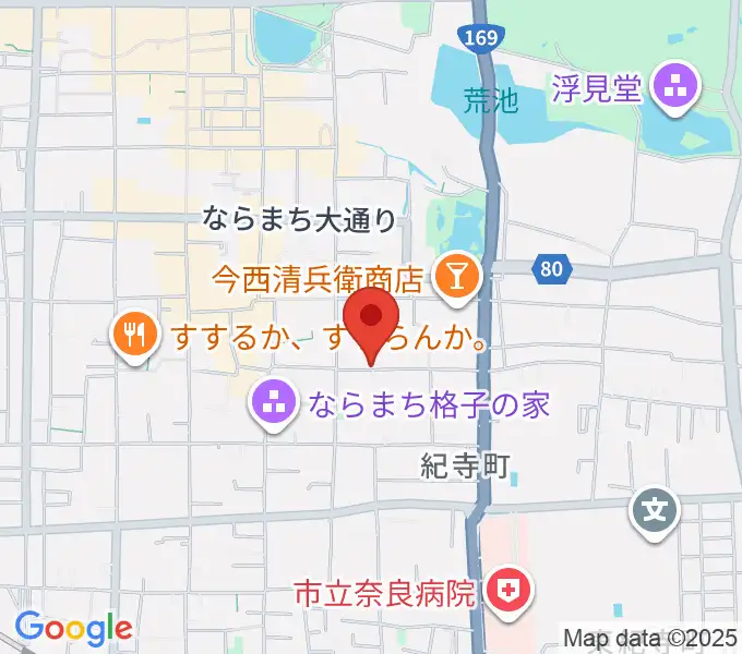 ならまち まつもりピアノ教室の地図