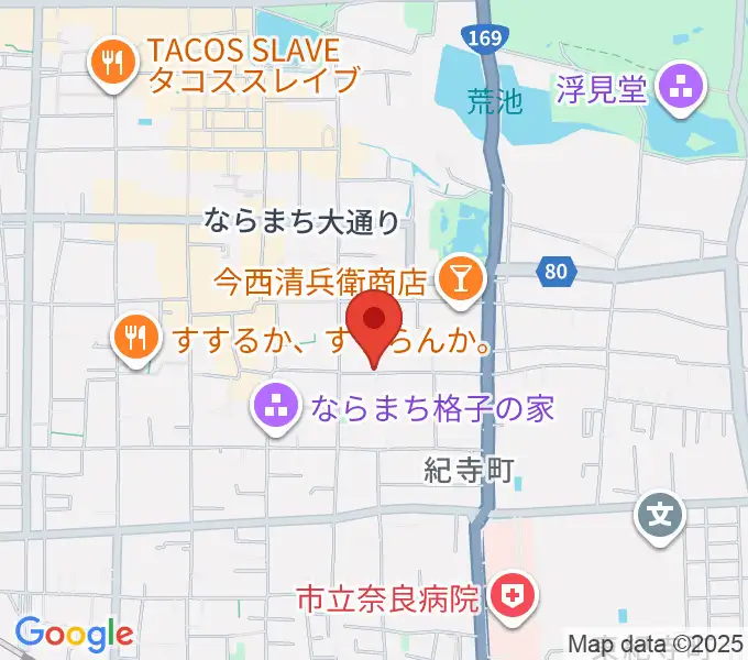 ならまち まつもりピアノ教室の地図