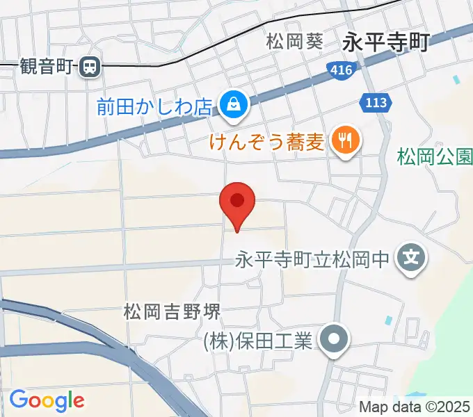 青山ハープ 福井本社の地図