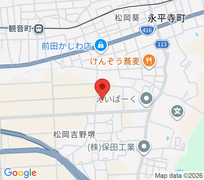 青山ハープ 福井本社の地図