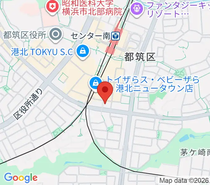 平山音楽院 センター南教室の地図