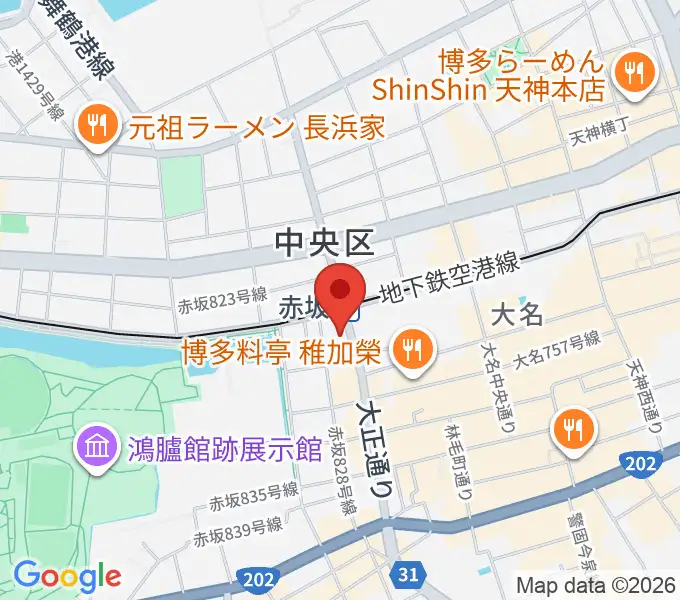ピアノのへや AKASAKA & HAKATA の地図