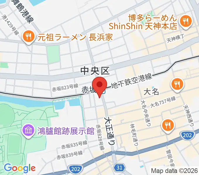 ピアノのへや AKASAKA & HAKATA の地図