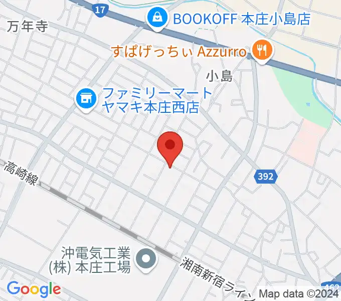 荒井經子音楽教室の地図