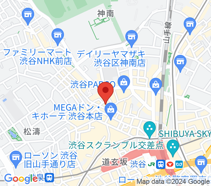 イシバシ楽器 渋谷店の場所