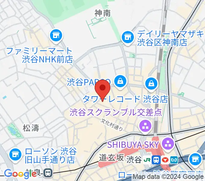 イシバシ楽器 渋谷店の地図