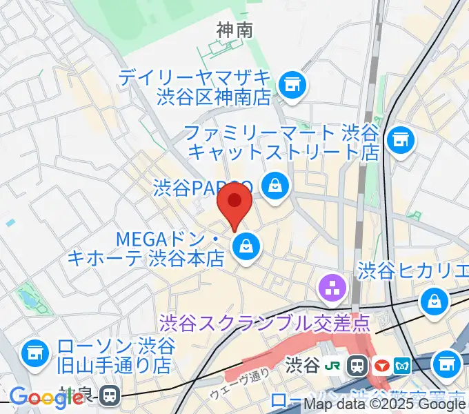 イシバシ楽器 渋谷店の地図