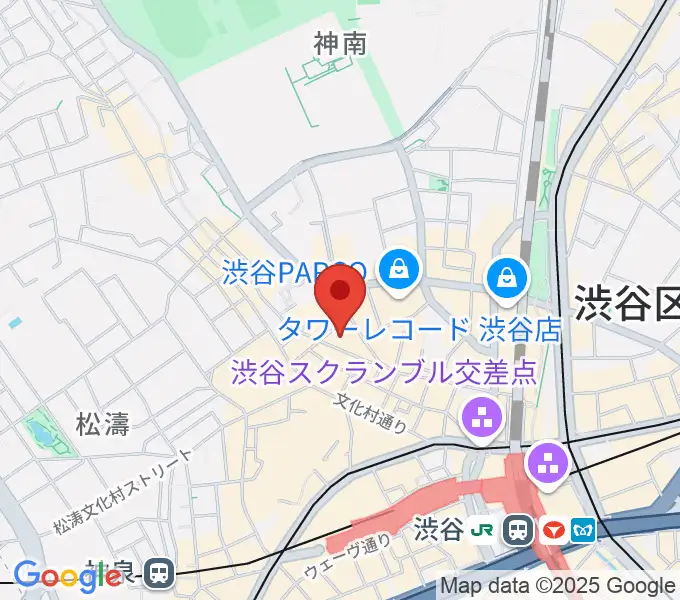 イシバシ楽器 渋谷店の地図