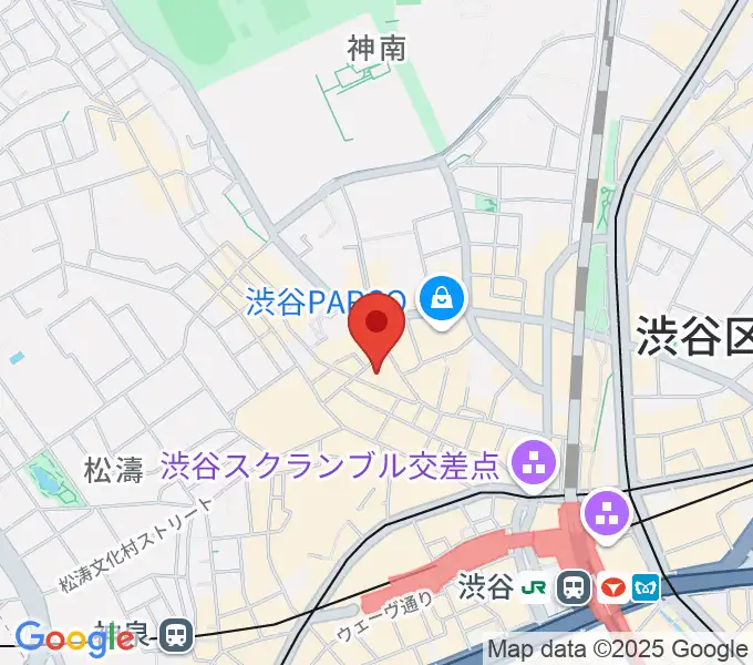 イシバシ楽器 渋谷店の地図