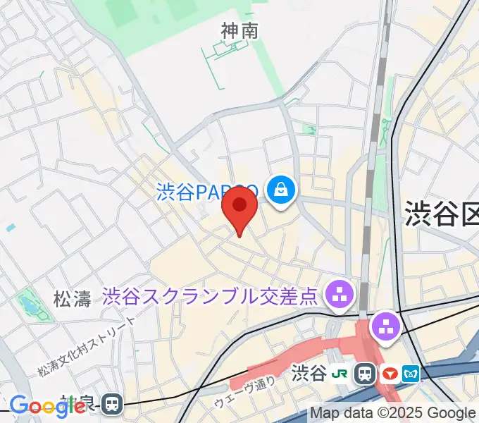 イシバシ楽器 渋谷店の地図