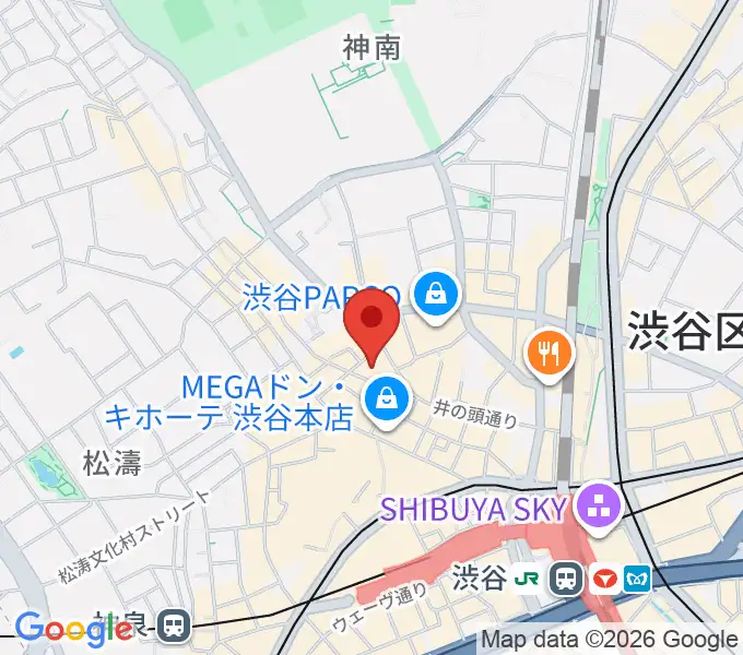 イシバシ楽器 渋谷店の地図