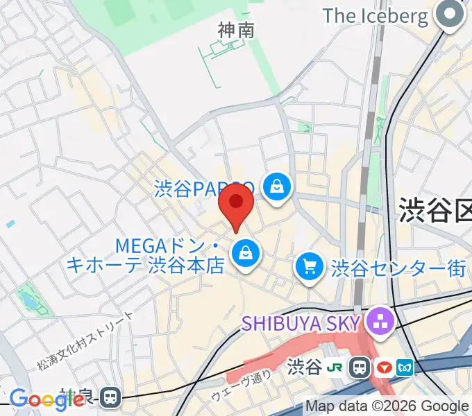 イシバシ楽器 渋谷店の地図