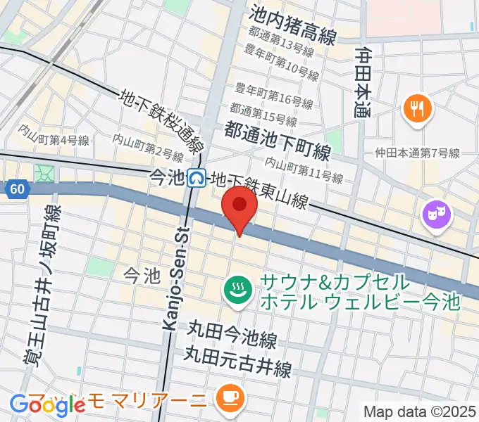 クラブナージ音楽教室 今池校の地図