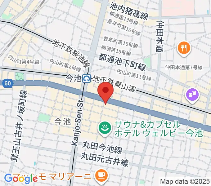 クラブナージ音楽教室 今池校の地図